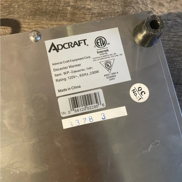 Adcraft Coffee Warmer WP-2 Side by Side  Plate With 2 Stations - Picture 8 of 9